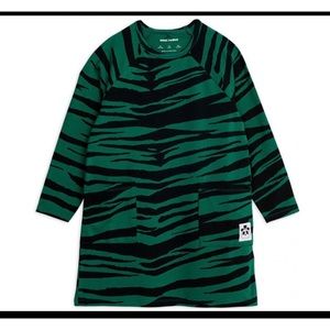 Mini Rodini green tiger dress with pockets